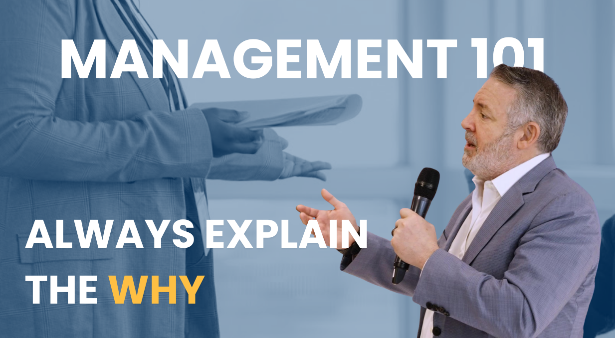 Phil Shawe on a blue background with text reading "Always Explain the Why"