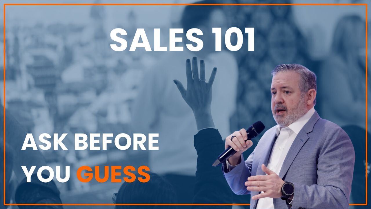 Phil Shawe on a blue backround with text reading 'ask beforre you guess'