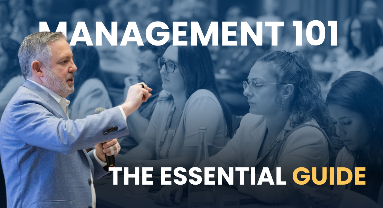 Phil Shawe overlayed on an image of a focused audience.