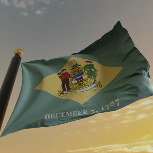 Image of the delaware flag